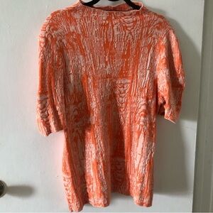 Anthropologie Maeve Women xl orange short sleeve knit top